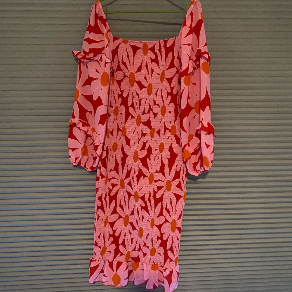 Pink Floral Bodycon Dress (Maternity option)